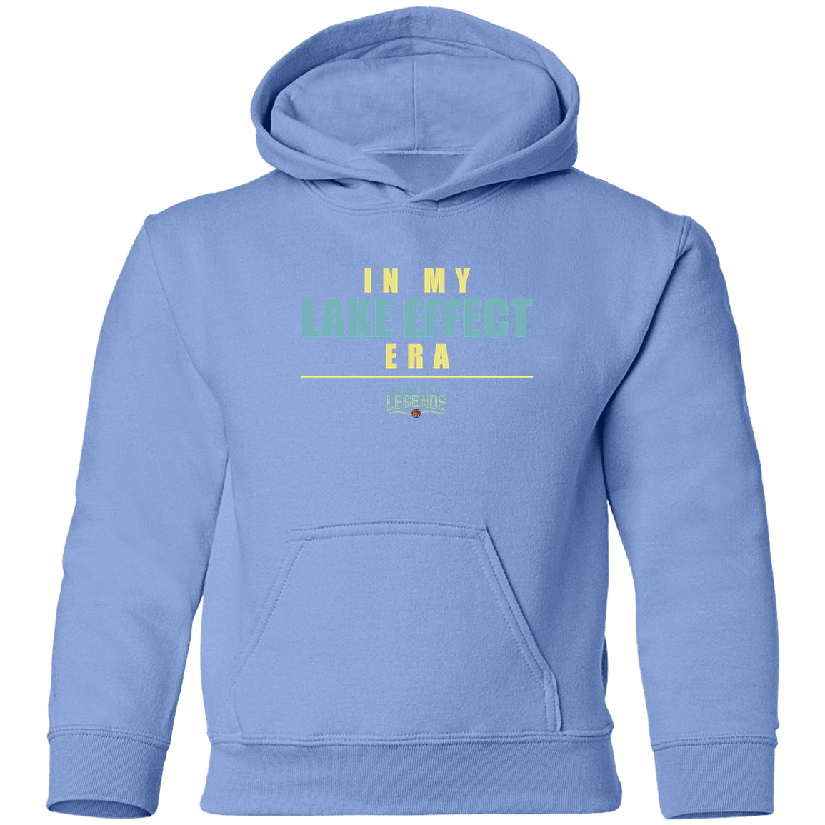 lake-effect-legends-era-stack-gildan-youth-pullover-hoodie — Carolina Blue — Front — source sha256 9dfa43d8a211683f694185613e3c5941f77b0ab9e3a38d57405b759c87b4c003 — Color position 5