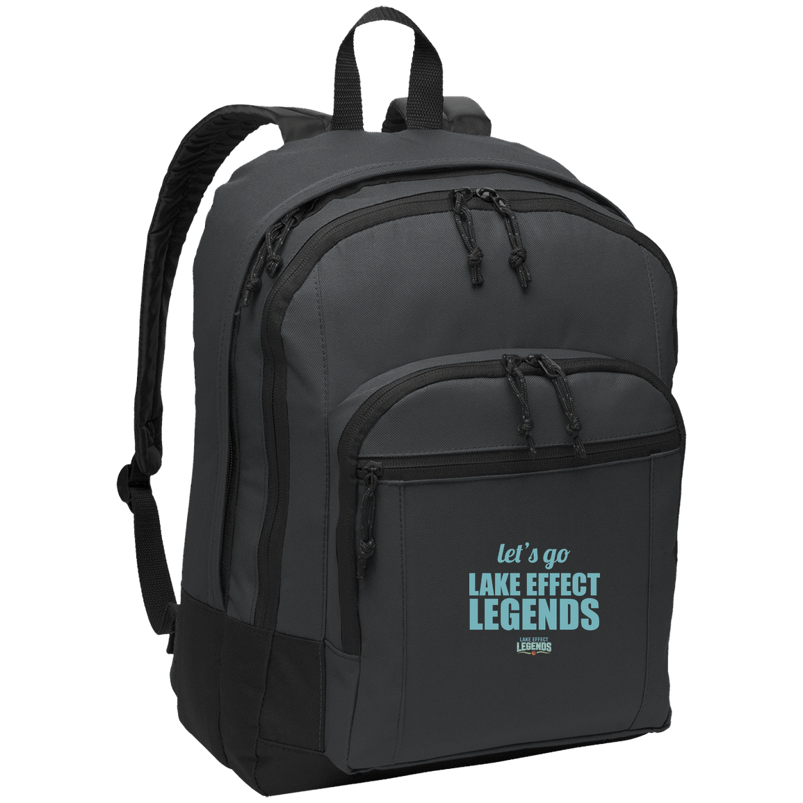 lake-effect-legends-let-s-go-port-authority-basic-backpack — Dark Charcoal — Front — source sha256 d35f36f49fd3177b93ff8cc7dfdd0a5af74790d795bc4bff8f1f75552a118cab — Color position 2
