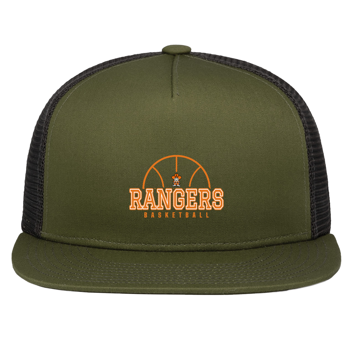 manton-elementary-ball-dome-pacific-headwear-d-series-5-panel-trucker-snapback-cap — Moss/Light Charcoal — Front — source sha256 93e4b82d8f554bb4470febd9feb2e4fd295f41b2706e771ab0305699c8182b7c — Color position 6