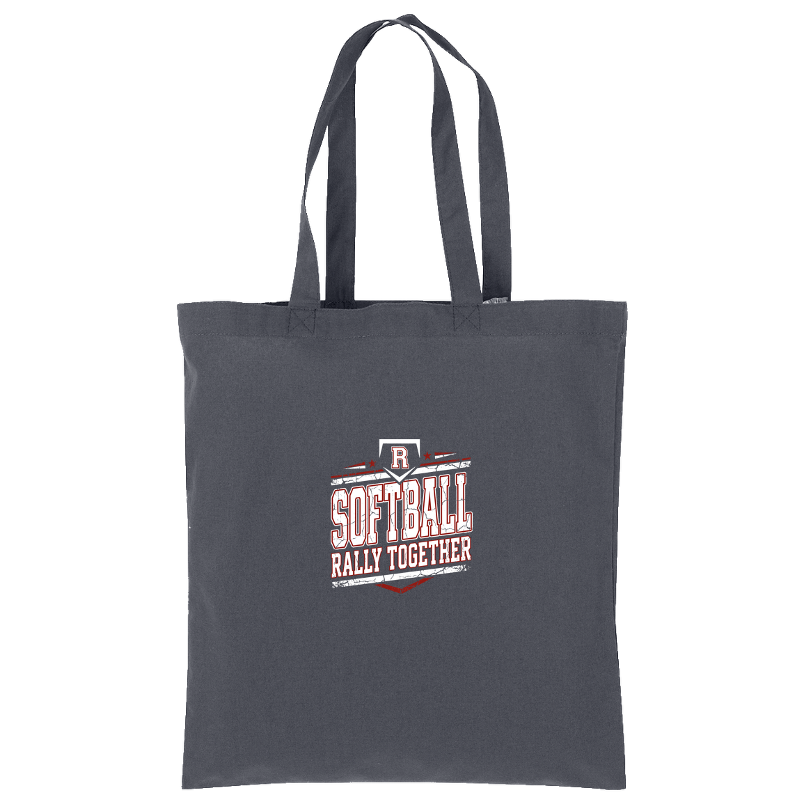 rally-softball-rally-base-rally-together-white-port-authority-core-cotton-tote — Storm Grey — Front — source sha256 22531cf5603a7229f30af07741eb3809b6e2ef5e349a234cc2563eb137e0e224 — Color position 2