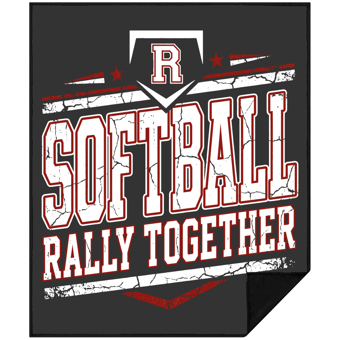 rally-softball-rally-base-rally-together-white-premium-picnic-blanket-50x60 — Black — Front — source sha256 edba65e095b4e4db4660934c8d7279635a7382307ecca40696cf01d67fb17c1f — Color position 1