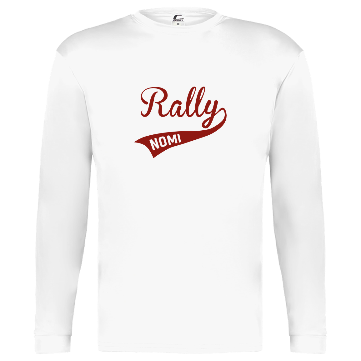 rally-softball-rally-original-c2-kids-performance-long-sleeve-tee — White — Front — source sha256 4e7a6684618ab9f6f34bf9162060e15391fb65a6a083b2775b2d1f5f90b85930 — Color position 2