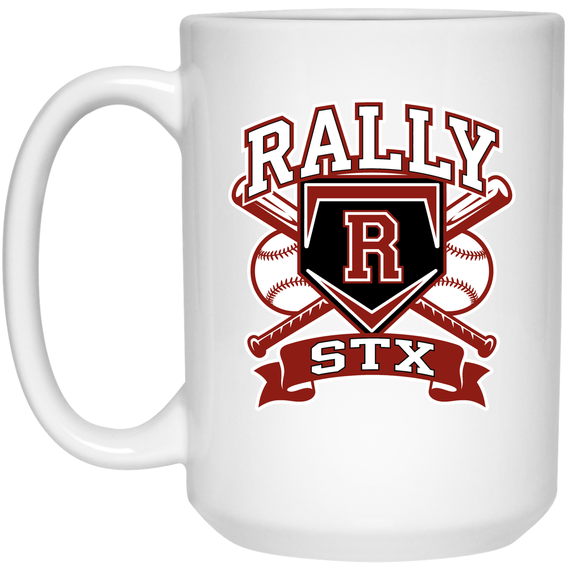 rally-stx-bold-mascot-15oz-white-mug — White — Front — source sha256 84c7bbc59c313845949f3348dfa6515f03c0385a36fec72a0fabfb0b5746979c — Color position 1