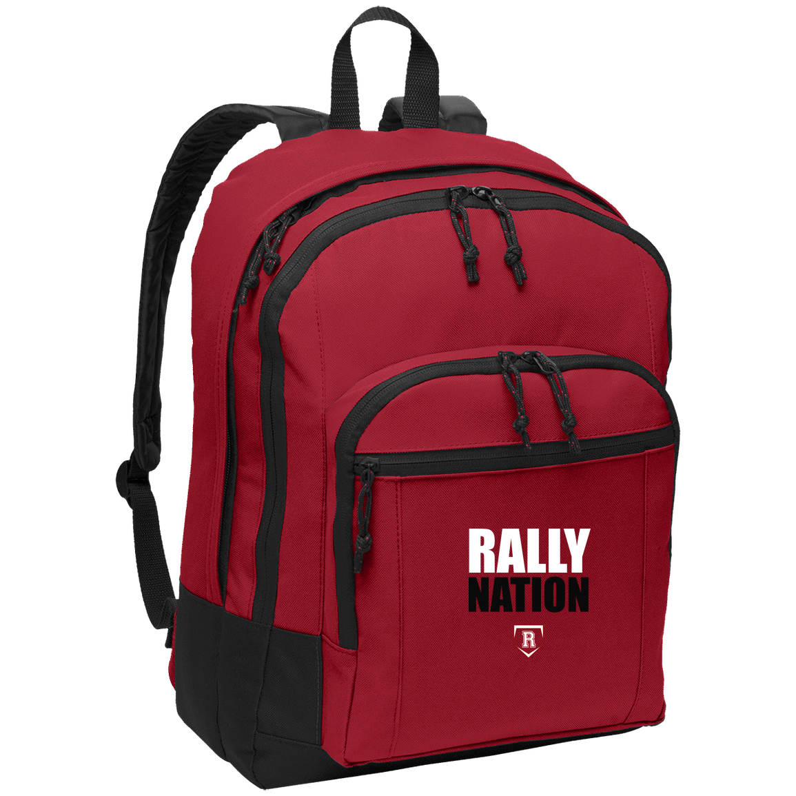 rally-stx-nation-stack-port-authority-basic-backpack — Red — Front — source sha256 79bece77765c72c1aa7a3e188ce656b52092c0769b934999f652c1898a6c7923 — Color position 3