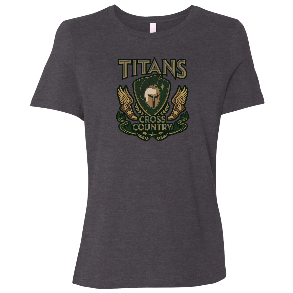 tc-titans-cross-country-insignia-bella-canvas-ladies-relaxed-jersey-short-sleeve-t-shirt — Dark Grey Heather — Front — source sha256 c949c6aba1d48960facd50644ebff17948415fd09568635d227a7eaac58f2438 — Color position 6