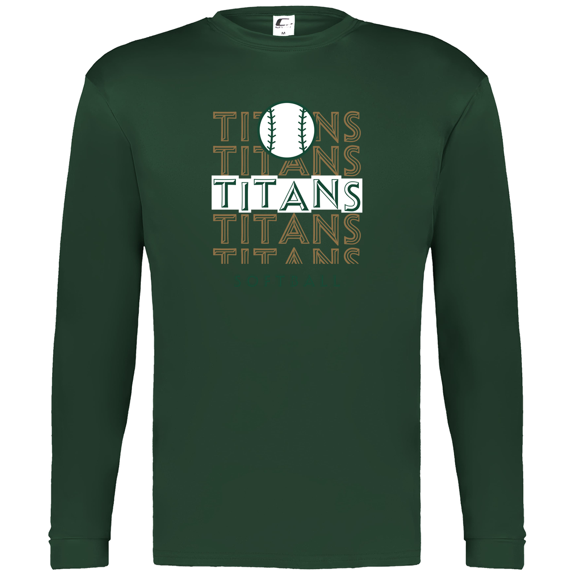 tc-titans-echo-highlight-2-c2-mens-performance-long-sleeve-tee — Dark Green — Front — source sha256 286bf9fbe9d4d6fe83ba984cfa7744e570d5188c4688dd1e67be94f603cfb36a — Color position 5