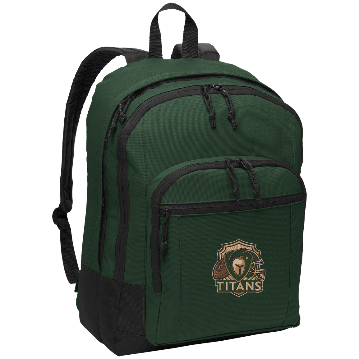tc-titans-football-crest-v2-port-authority-basic-backpack — Forest Green — Front — source sha256 c95e892a2d981a895e6f15660940afa1ba8d09558ca563489e35a7282e5b65f6 — Color position 3
