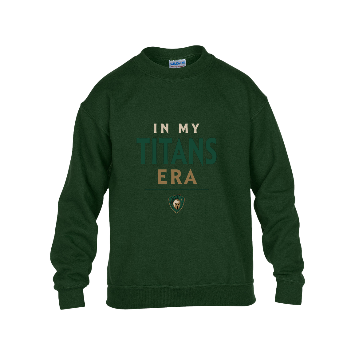 tc-titans-in-my-titans-era-gildan-kids-heavy-blend-fleece-crew — Forest Green — Front — source sha256 3cc8d4ca57aaaf721089dd0e74f7b88e08411f8473ba3f69c5ffdf0efa79ceaf — Color position 5