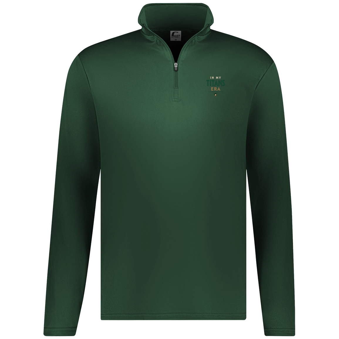 tc-titans-in-my-titans-era-c2-mens-1-4-zip-pullover — Dark Green — Front — source sha256 acca4293485a91ccbbcd05ee789649c05ed65e4aa8e097b6fe7267313a9591ae — Color position 5