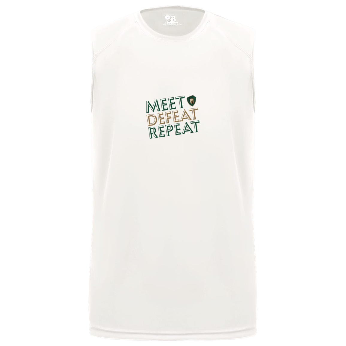 tc-titans-meet-defeat-repeat-badger-b-core-sleeveless-performance-tee — White — Front — source sha256 ed4098edebf9b08fd5aa44f650f39ca278d9c1ebf1296317e5580828d01eafbe — Color position 4