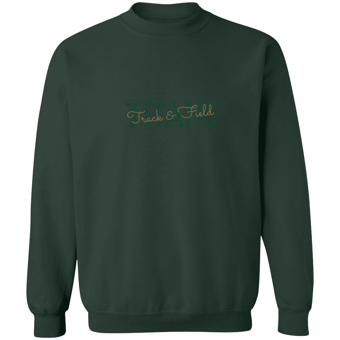 tc-titans-script-overlay-gildan-crewneck-pullover-sweatshirt — Forest Green — Front — source sha256 fe4bd7ae897ca07dec3c75bfd8dce508246f53fedff091ace3f0b4732d06a79e — Color position 7