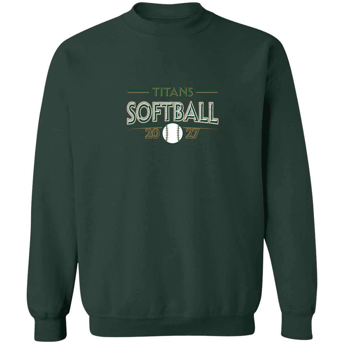 tc-titans-season-arc-gildan-crewneck-pullover-sweatshirt — Forest Green — Front — source sha256 31360ff59876ff33a7e99fa53adde5a1c3456ed9542d7885678996813caad633 — Color position 7