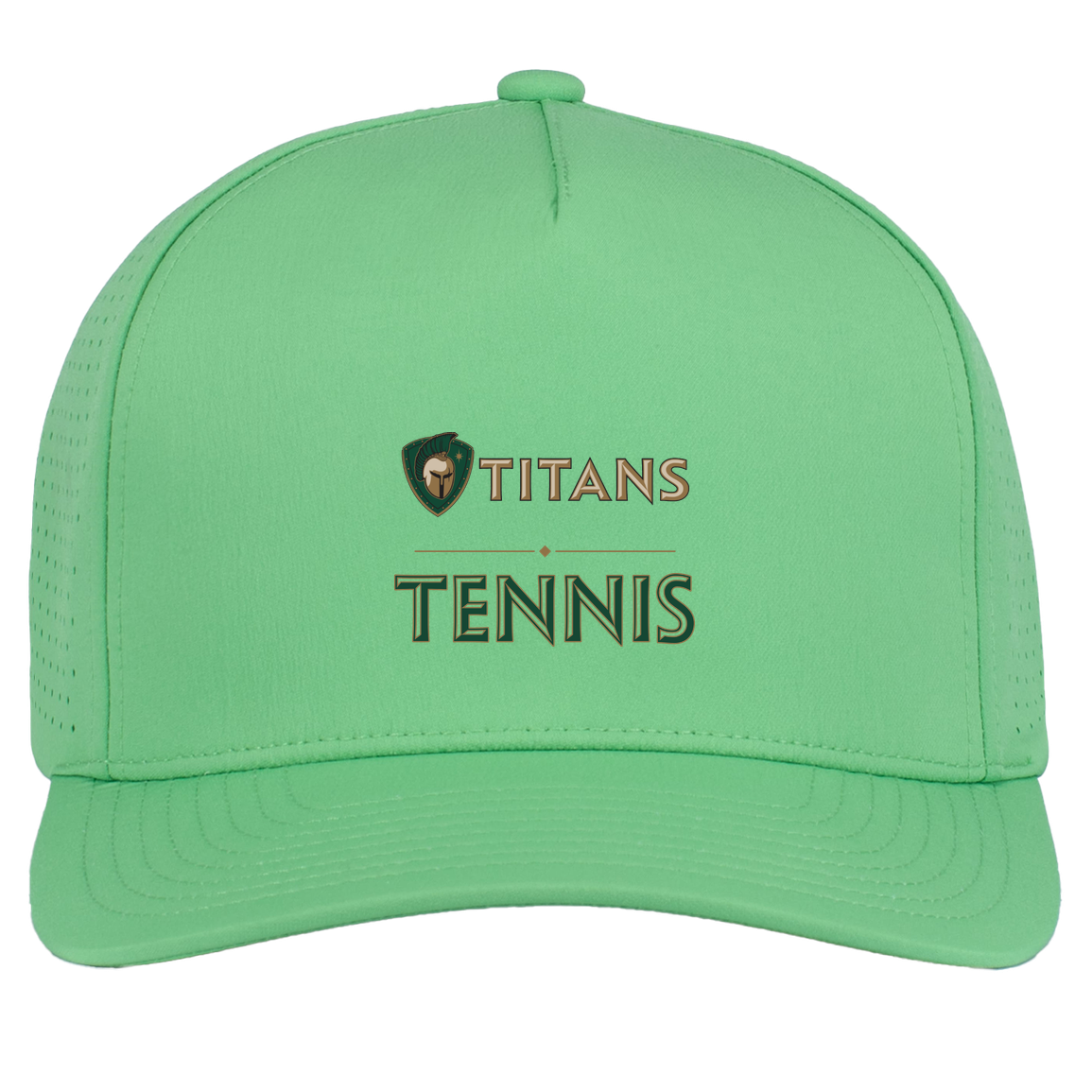 tc-titans-tennis-basic-pacific-headwear-weekender-perforated-snapback-cap — Green — Front — source sha256 05ad68d9784f0e5113b0cf12a2bb01504318c996424d0d400a7ae9015abe9f26 — Color position 8