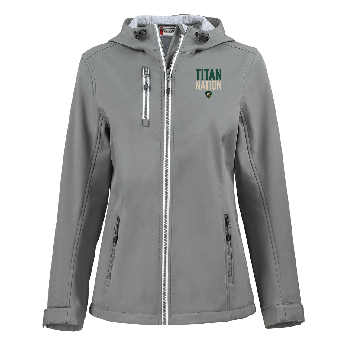 tc-titans-titan-nation-clique-womens-eco-stretch-softshell-jacket — Slate — Front — source sha256 ab94a8cf94f22696cb89699431065c53e44a654f8640b6bb5cfc0af11ecb7ea8 — Color position 2