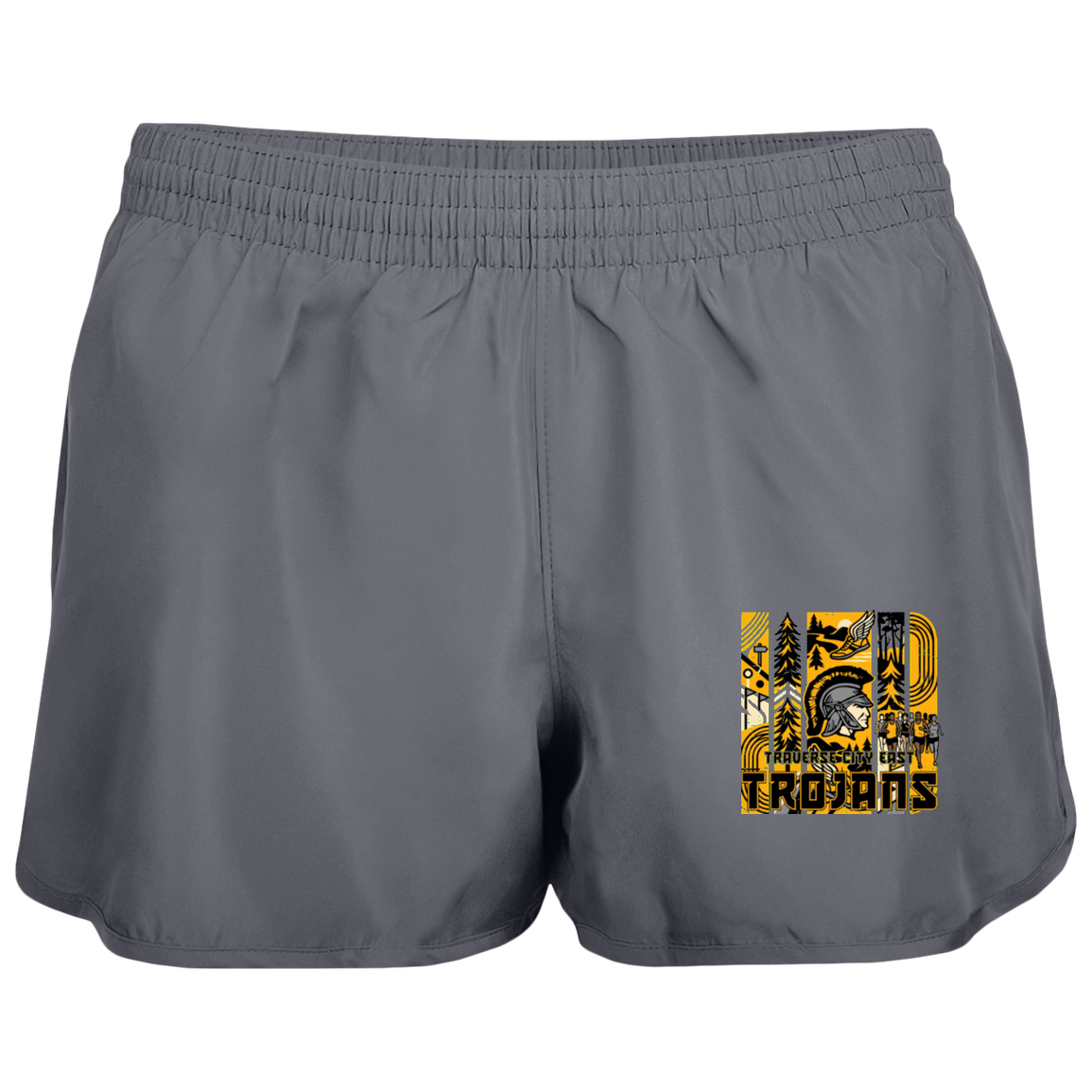 tc-trojans-cross-country-tiles-v2-augusta-ladies-wayfarer-running-shorts — Graphite — Front — source sha256 d972c0407b407ea35df21f9415d9d6c92628d65f50afa01c8ecaa3970fea9d58 — Color position 2