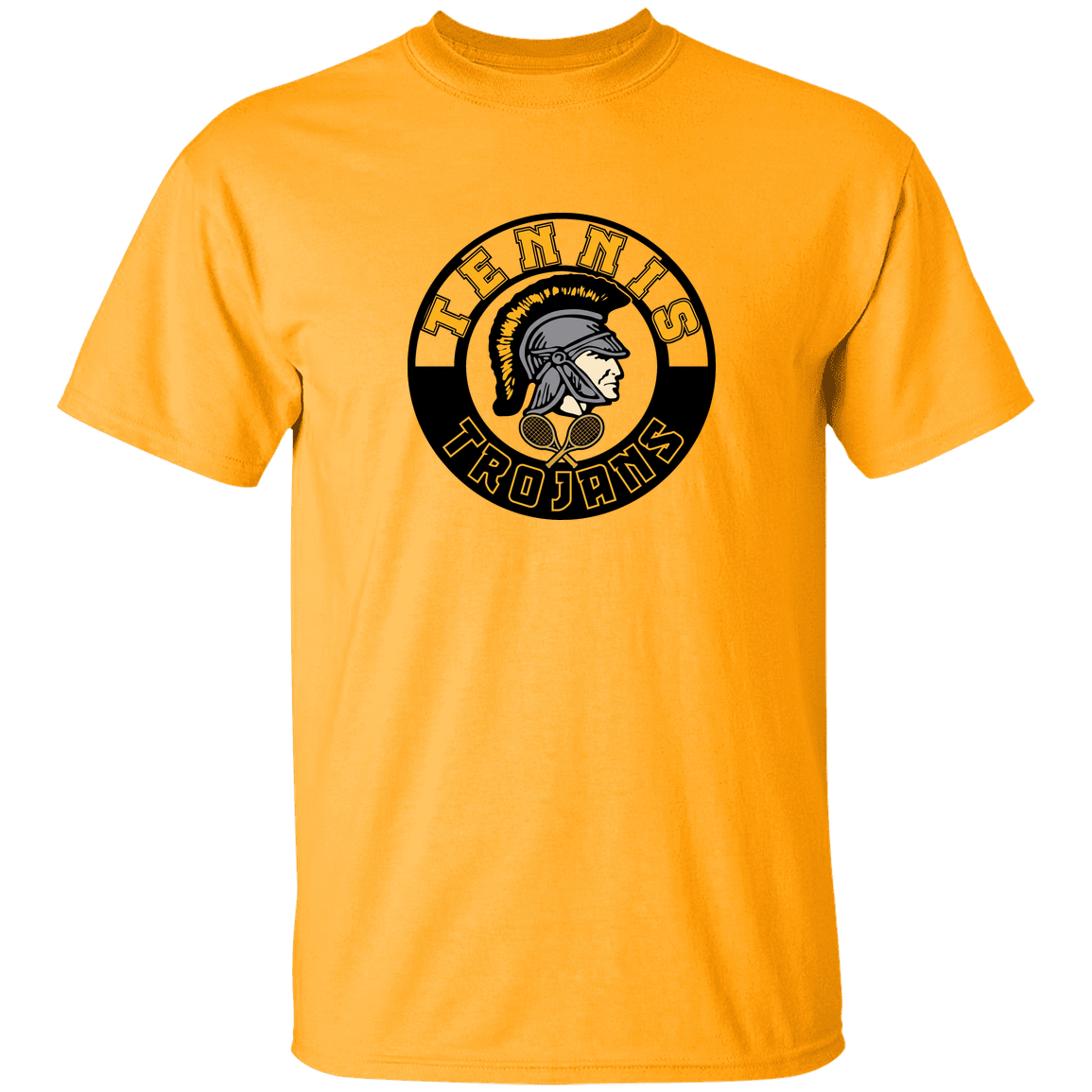 tc-trojans-tennis-crest-gildan-5-3-oz-t-shirt — Gold — Front — source sha256 1f596eca87b0da92ed3eac5cb04521b52baceba9fa2c57823a8b2ce83366f1ef — Color position 7