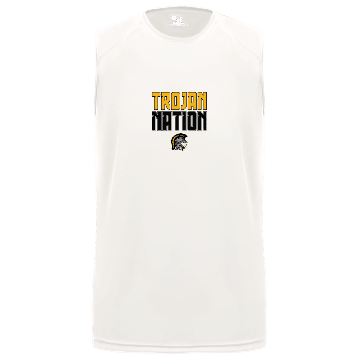 tc-trojans-trojan-nation-badger-b-core-sleeveless-performance-tee — White — Front — source sha256 fab2b773bcdb5d3d8c9e411d6669bca72cec80e3bdb2c8237aa6ddbdaebd3a53 — Color position 2