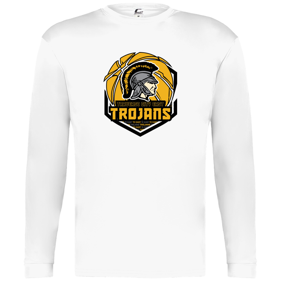 tc-trojans-trojans-team-apparel-c2-mens-performance-long-sleeve-tee — White — Front — source sha256 4a0f4308897e7185ffa5234356f71f7e86fbe685fea1d535266736fcd9ccc6d9 — Color position 4