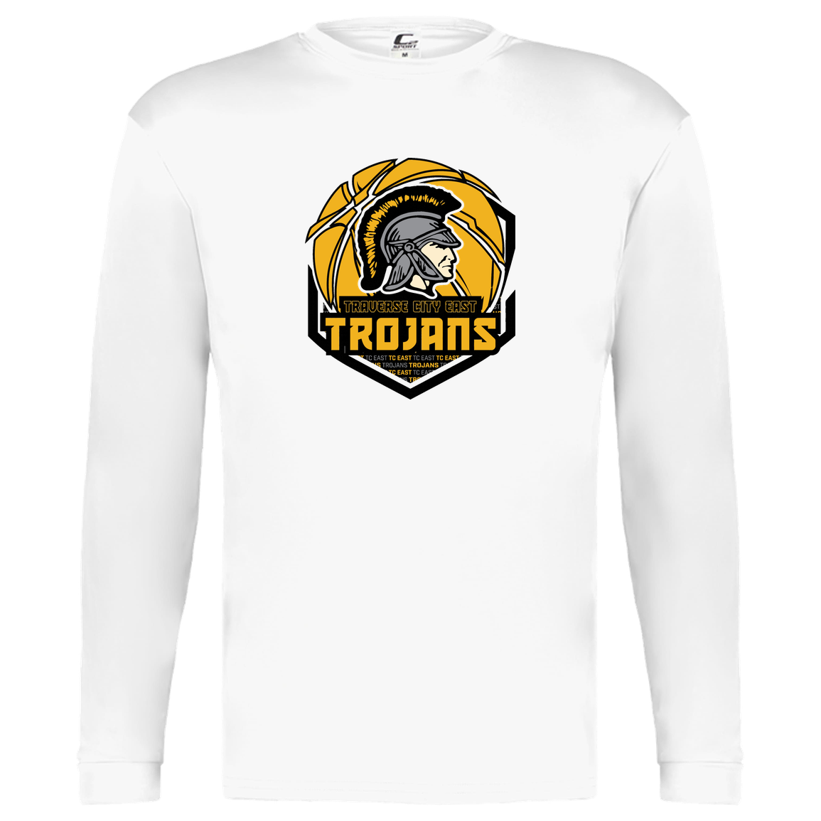 tc-trojans-trojans-team-apparel-c2-kids-performance-long-sleeve-tee — White — Front — source sha256 91bba6bf768800e802be89a7eee98505fa5c27aa8287be12fcf29b6cd86000c2 — Color position 4