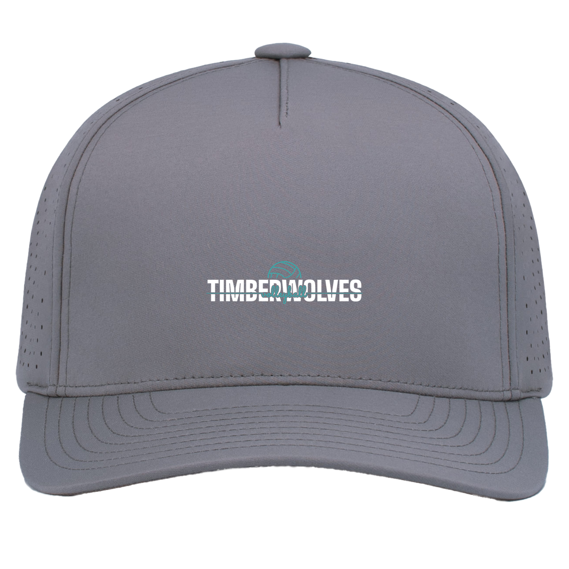tcaps-montessori-dome-script-white-pacific-headwear-weekender-perforated-snapback-cap — Graphite — Front — source sha256 6a6e23eee875222b022b7ef229f4e0b90d590c55abf0d5035abf2207082af264 — Color position 4