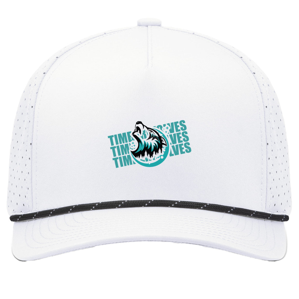 tcaps-montessori-logo-over-name-stack-pacific-headwear-weekender-perforated-snapback-cap — White/Black — Front — source sha256 cbc41bacd8eab065003debd3c2dc968d5df2aaeeb4e3e0030a2d0eced7cff183 — Color position 7