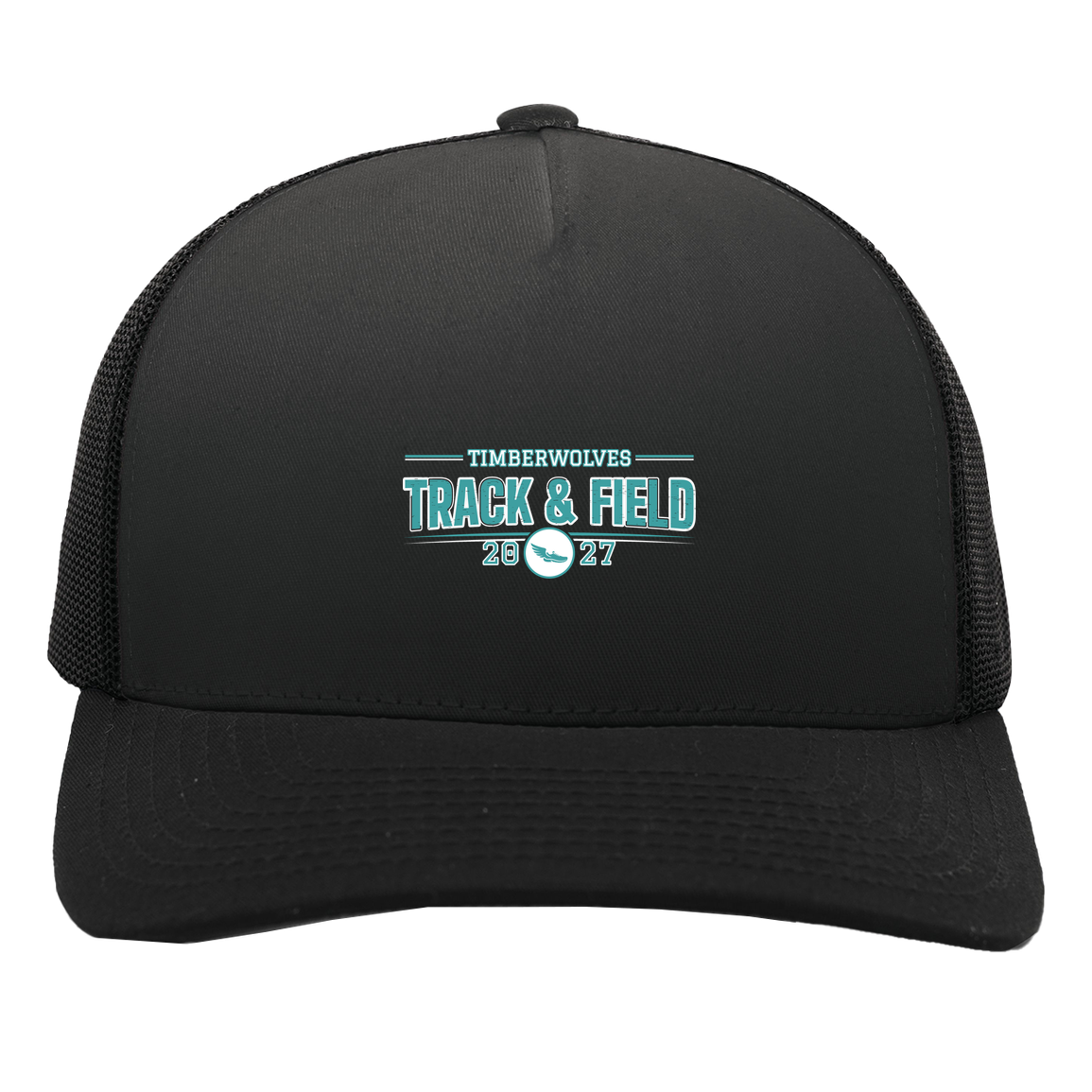 tcaps-montessori-season-arc-2-white-pacific-headwear-5-panel-trucker-snapback-cap — Black/Black — Front — source sha256 9d478c6e9a13c121cd2b4b99ca41542d1588ea0fa74ee30567c7be3366feefea — Color position 2