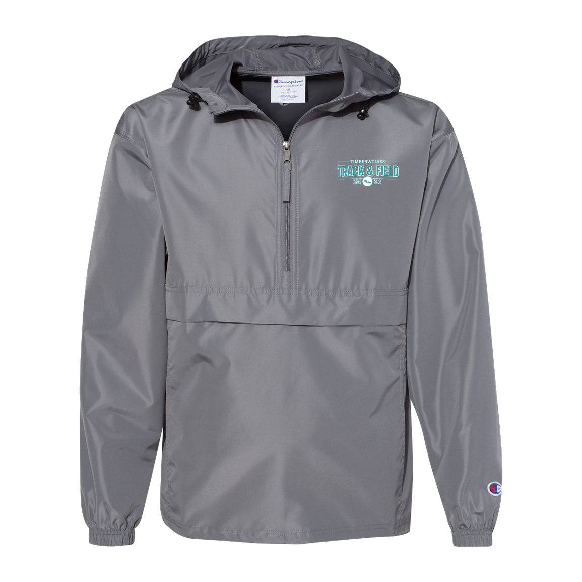 tcaps-montessori-season-arc-2-white-champion-unisex-packable-anorak-jacket — Graphite — Front — source sha256 f1b62c61b9e5c6a625ad53b4af295dcce416a3394c9aeb6c99d1dda2338df64f — Color position 2