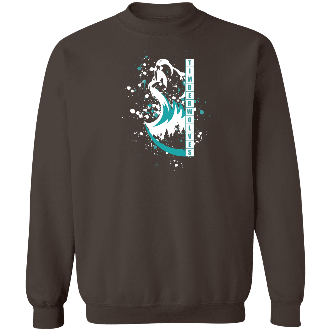 tcaps-montessori-split-mascot-white-gildan-crewneck-pullover-sweatshirt — Dark Chocolate — Front — source sha256 a43551218cb4f2ee2d794b307bd5c66f2ebfcfdb328349620ed5d30a27da87e2 — Color position 3