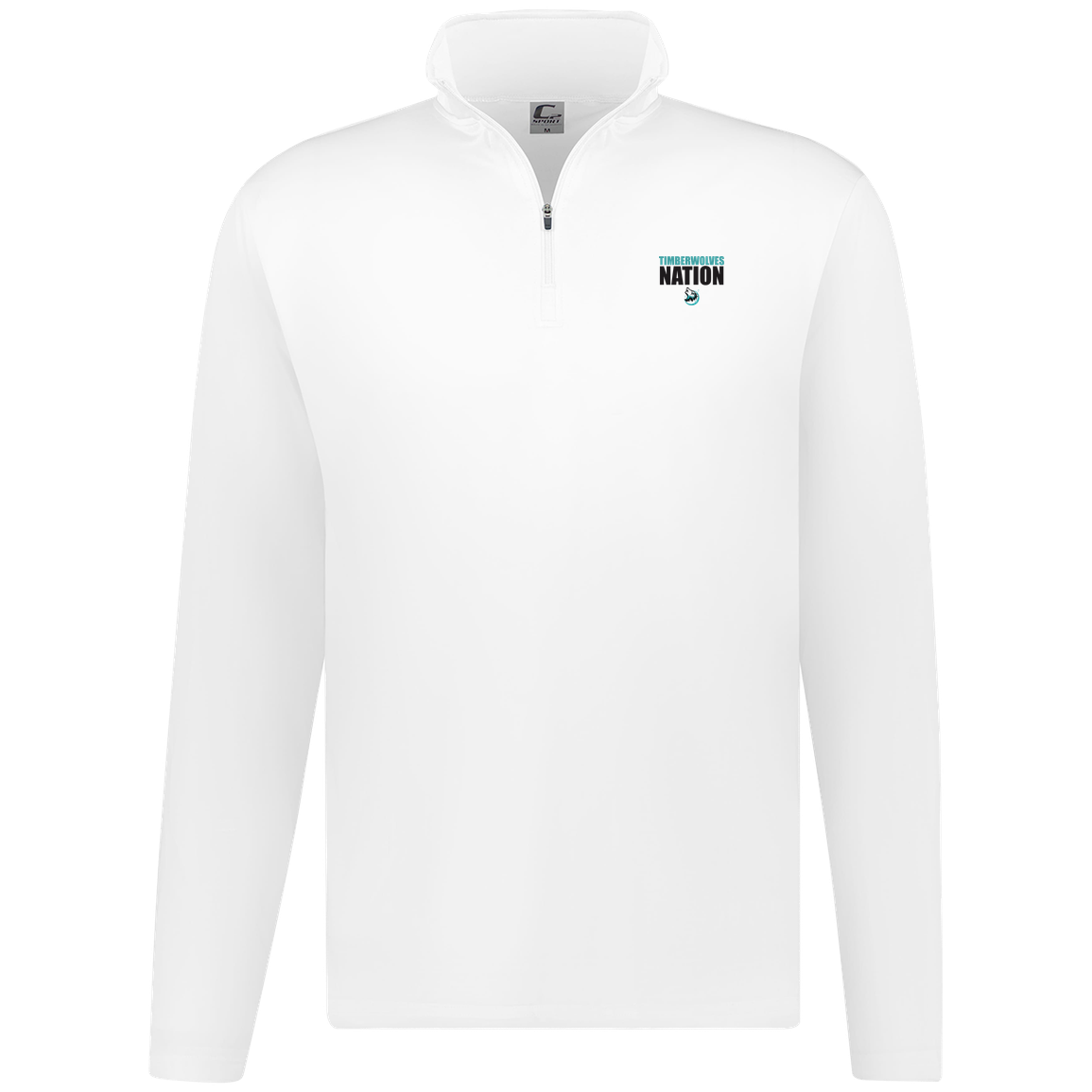 tcaps-montessori-timberwolf-nation-c2-mens-1-4-zip-pullover — White — Front — source sha256 ec8bdd891213c01e5bf305ffe14cce3fd67e4f520bca43f9660e425e39fe80aa — Color position 3