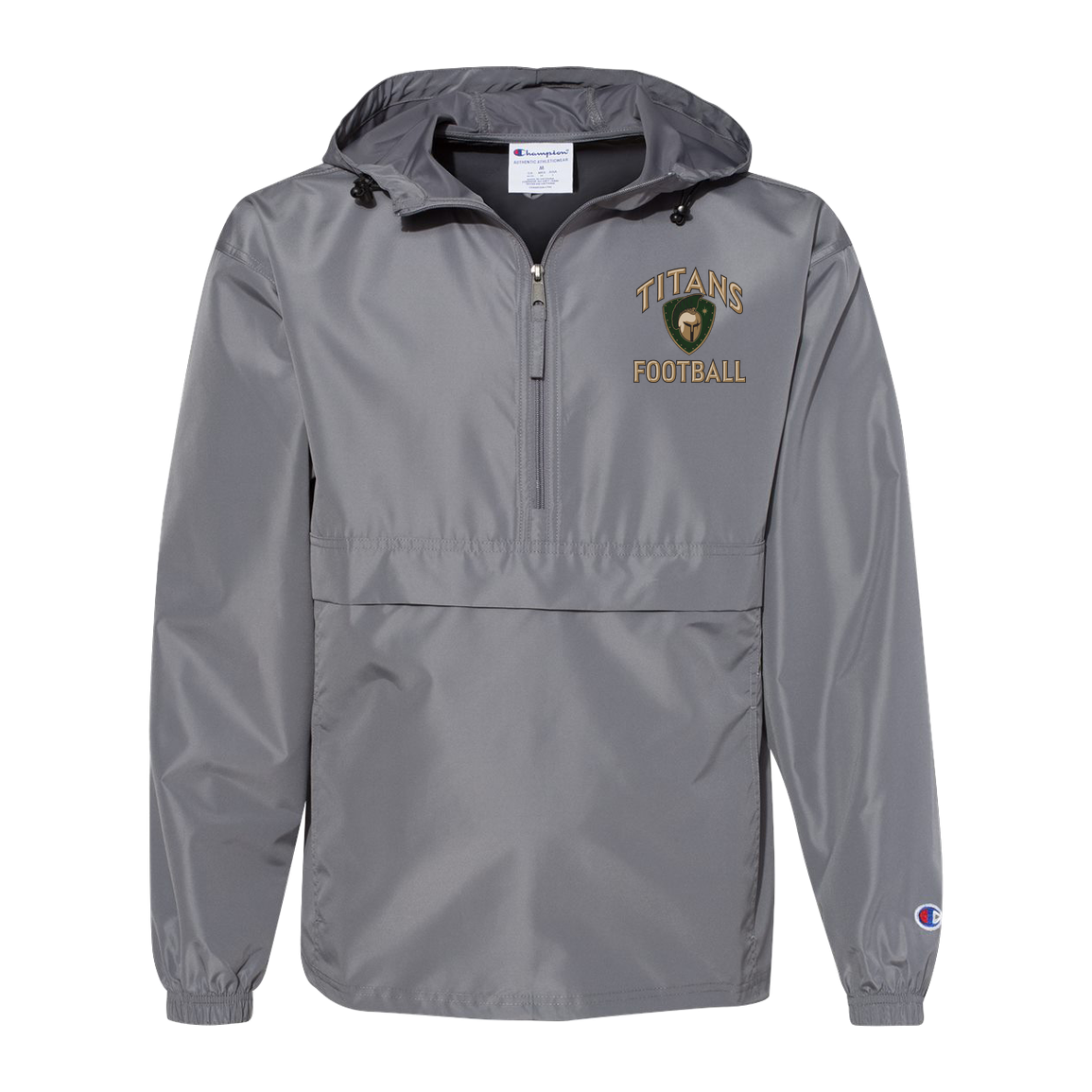 titans-tc-titans-football-basic-champion-unisex-packable-anorak-jacket — Graphite — Front — source sha256 3caf4421bf6085a470e80243bf08e2e6dbf9426f095adf50eee47411c6301d13 — Color position 2