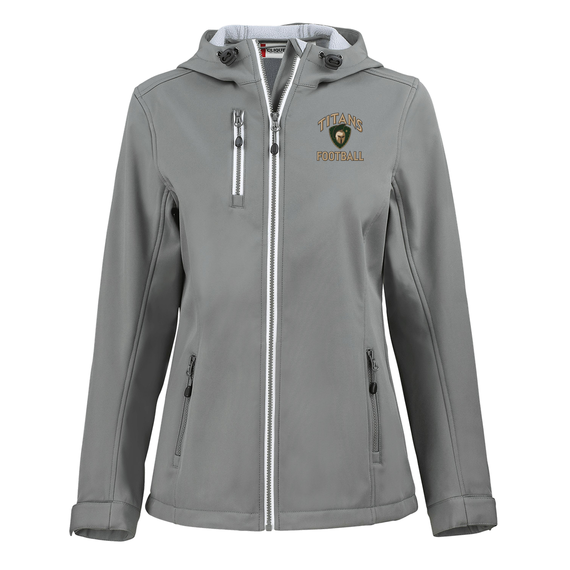 titans-tc-titans-football-basic-clique-womens-eco-stretch-softshell-jacket — Slate — Front — source sha256 e49ab0b8aa9bb388ad2991c1a022fe01906a58b057bc9aec77737a356027b770 — Color position 2