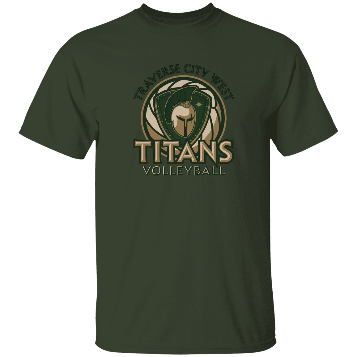 titans-volleyball-bold-mascot-gildan-youth-5-3-oz-100-cotton-t-shirt — Forest — Front — source sha256 3d069c23cad787fb6f92b0a1e4c5c92a36fef6f6b14f8bc3b8d153664050c7ca — Color position 6