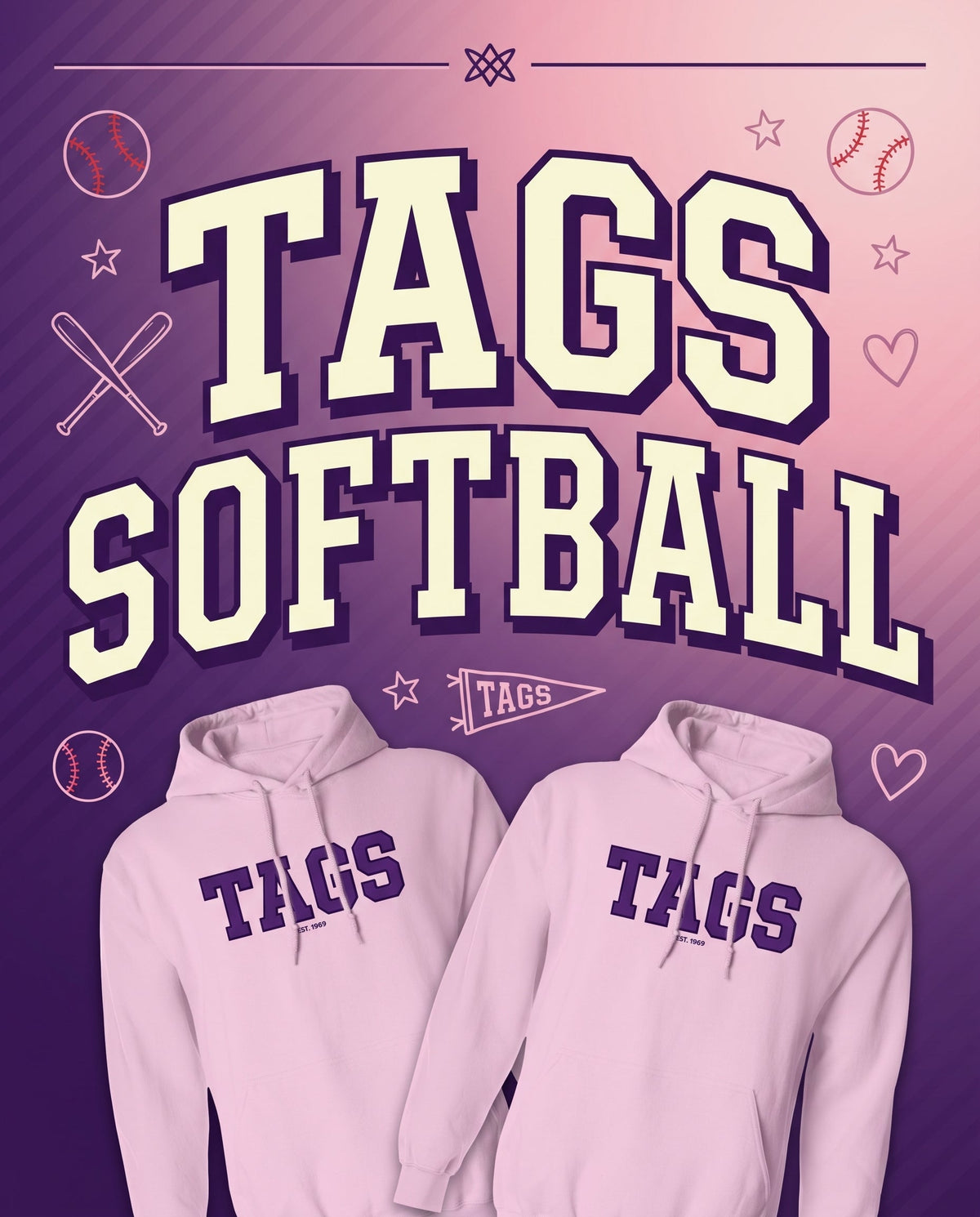 TAGS Softball - drop poster