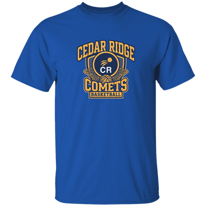 cedar-ridge-comets-bold-mascot-gildan-5-3-oz-t-shirt — Royal — Front — source sha256 07dcc18cbb8ab0ec3ef3b23b0ef29a0a9b69d4bbe88e62c05da8d7f66f2c8fa2 — Color position 3