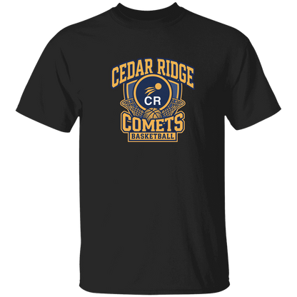 cedar-ridge-comets-bold-mascot-gildan-5-3-oz-t-shirt — Black — Front — source sha256 62c03cc0d84234b56991cb32b6213e3b7c3214b590b4cf87b8c21a4f087c05f1 — Color position 2