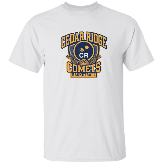 cedar-ridge-comets-bold-mascot-gildan-5-3-oz-t-shirt — White — Front — source sha256 d4b87ef5fb0f415fe60238c5c90184af3b952284952111cd32d9c4d5d487ce6c — Color position 1