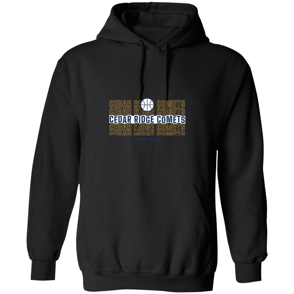 cedar-ridge-comets-echo-highlight-gildan-pullover-hoodie — Black — Front — source sha256 4fbe79ed2f42e52d59ef099302ea597b0ef088d852d267b0ee03886d41cb430e — Color position 2