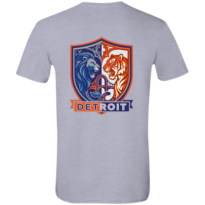 Lions Tigers Crest Mens Tee — Sport Grey — Back