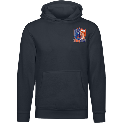 Lions Tigers Crest Unisex Hoodie — Navy — Front