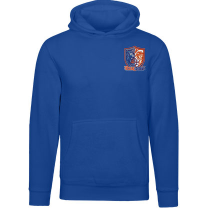 Lions Tigers Crest Unisex Hoodie — True Royal — Front