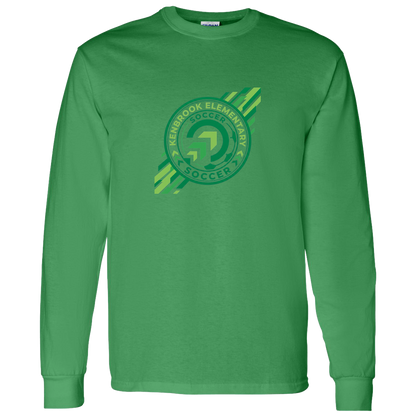 kenbrook-elementary-athletic-seal-gildan-ls-t-shirt-5-3-oz — Irish Green — Front — source sha256 2914ea17eda9a19f7aec99f58ebb1d918fe25fa31a1d7b7c555390f67b3679ae — Color position 3