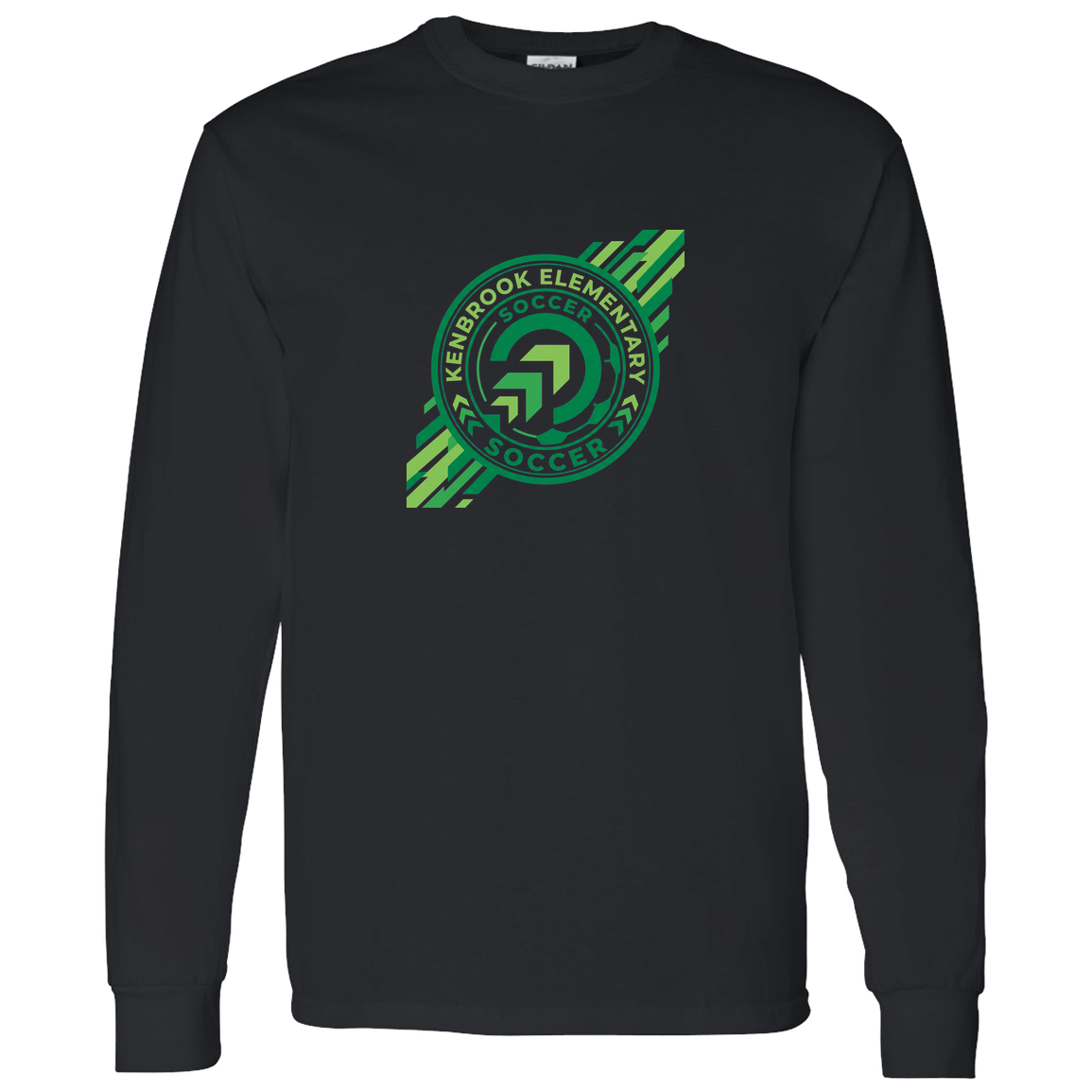kenbrook-elementary-athletic-seal-gildan-ls-t-shirt-5-3-oz — Black — Front — source sha256 cf3bcbae91f6df8524f39e90d9429b286c667fe5aa363616fb9c5003fc895dee — Color position 2
