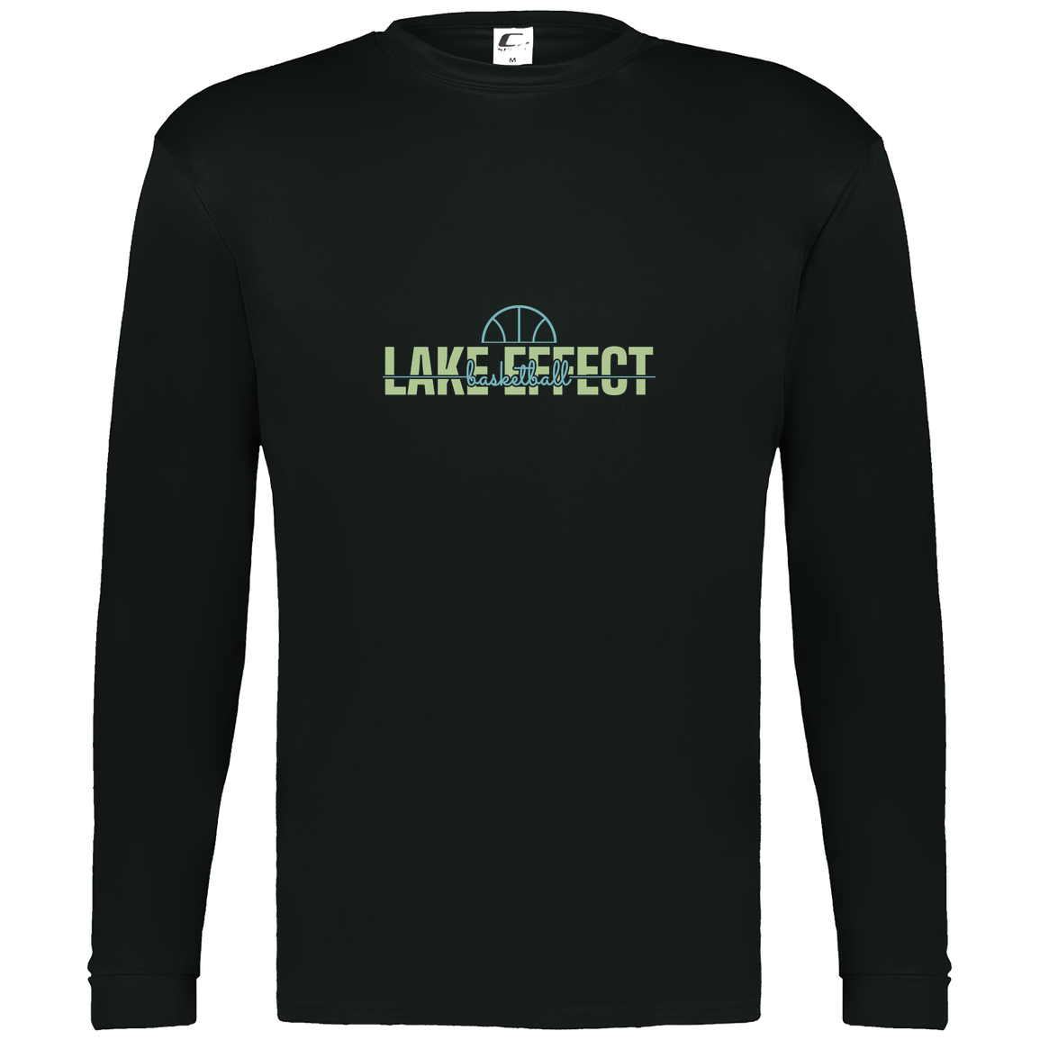 lake-effect-legends-dome-script-c2-mens-performance-long-sleeve-tee — Black — Front — source sha256 000cdc2a1f39a621e5e0b731697042f4c197588c068ac38a861bd142fed6064d — Color position 1