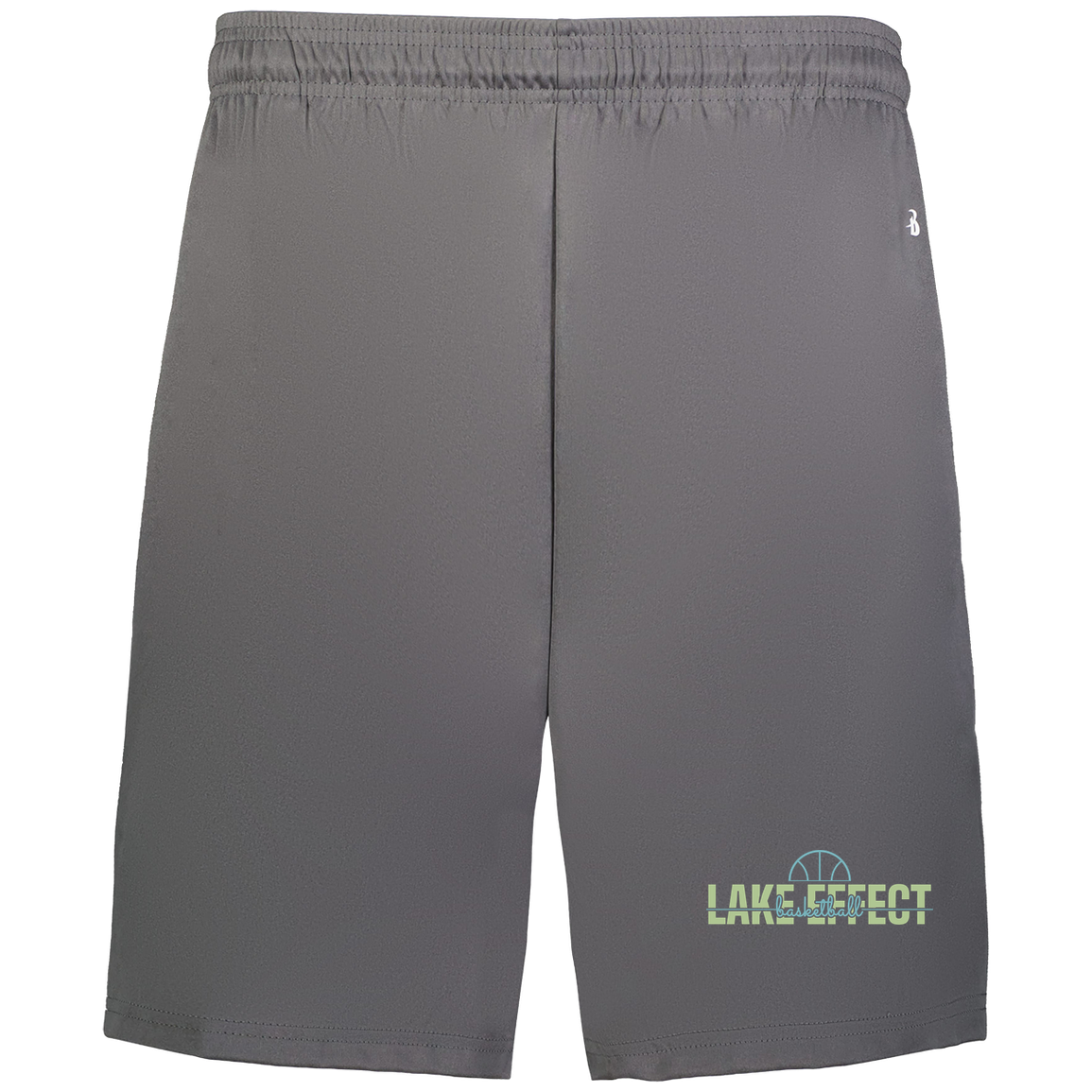 lake-effect-legends-dome-script-badger-adult-b-core-7-inch-short-with-pockets — Graphite — Front — source sha256 1f6894f94570990cf1c14672cf4cc7df25d6a8ebcadef78985e40dee2ed17a91 — Color position 2