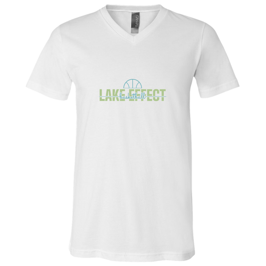 lake-effect-legends-dome-script-bella-canvas-unisex-jersey-ss-v-neck-t-shirt — White — Front — source sha256 4317557577e3a446cb980207ab8c485814aa25fa95694145572c91bb96592561 — Color position 1