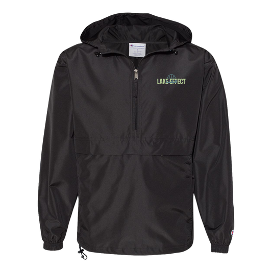 lake-effect-legends-dome-script-champion-unisex-packable-anorak-jacket — Black — Front — source sha256 6a0b3ce4ce87acb15a51a339fb66ec00c120170a15f94614b49028872dbe210c — Color position 1