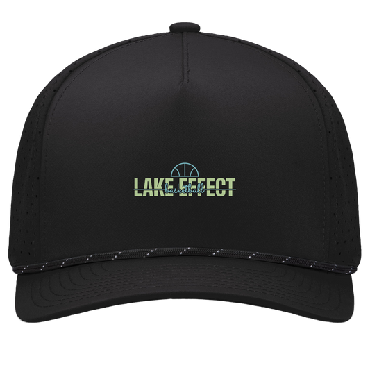 lake-effect-legends-dome-script-pacific-headwear-weekender-perforated-snapback-cap — Black/Black — Front — source sha256 8f23660e79d0d87585e3dcb598d4294fbed717623863454dc3d9f72b902779ac — Color position 1