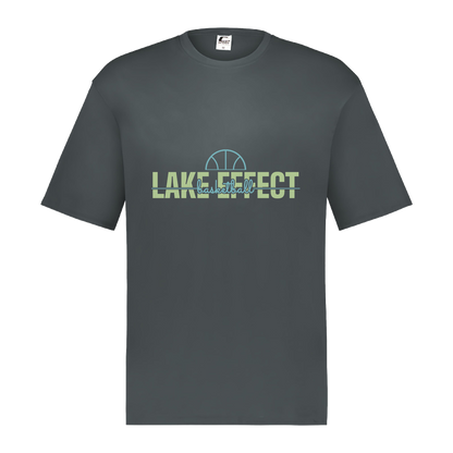 lake-effect-legends-dome-script-c2-mens-performance-short-sleeve-tee — Graphite — Front — source sha256 933b0b36529fecb7d17990323f4e143509a25fe4f23731c002b71077d4ceea95 — Color position 2