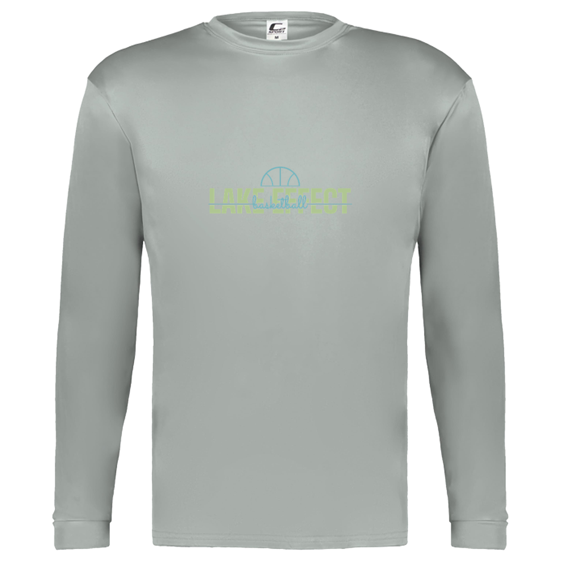 lake-effect-legends-dome-script-c2-kids-performance-long-sleeve-tee — Silver — Front — source sha256 c286f34f90ed252cc832d3b6ed5eba65543c532793b8707d42227760da65c283 — Color position 3