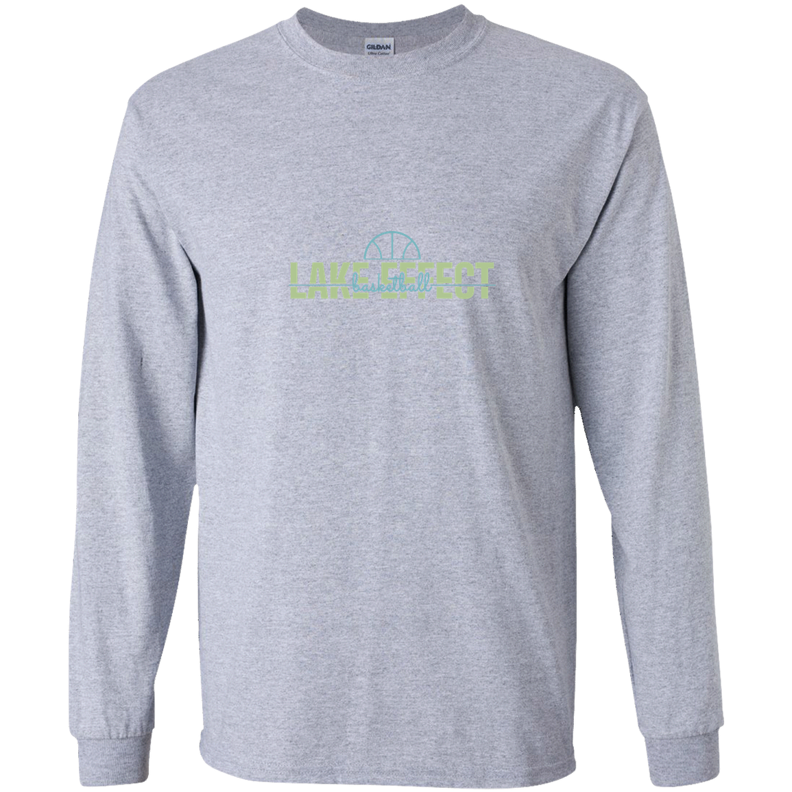 lake-effect-legends-dome-script-gildan-youth-ls-t-shirt — Sport Grey — Front — source sha256 cd1fe7f203da2c46b0eb5d18f917205c149bd15d32439201f48aebfb4eb6c6a7 — Color position 1